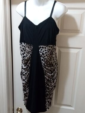 Dots Leopard Print Camisole with Black Trim